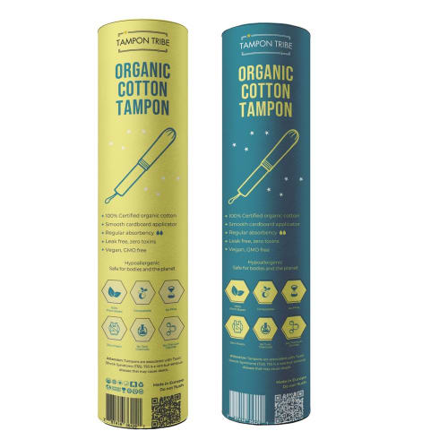 Tampon Tribe Organic Cotton Tampons, Bio Applicators, Vending Machine Tubed, Regular - 500